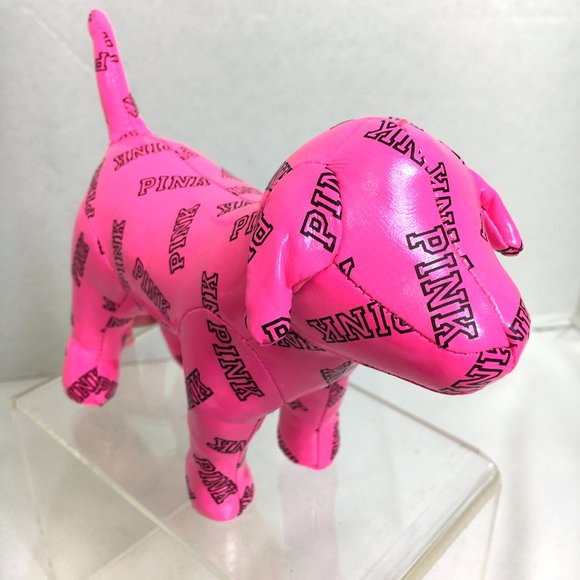 Victoria Secrets Pink Stuffed Plush Vinyl Dog 2015 - Picture 7 of 11
